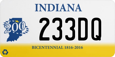 IN license plate 233DQ