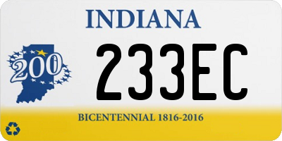 IN license plate 233EC