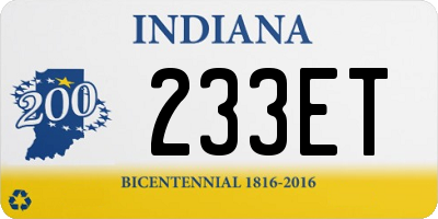 IN license plate 233ET