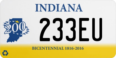 IN license plate 233EU