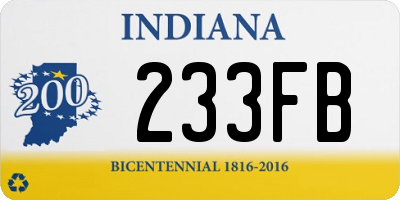 IN license plate 233FB