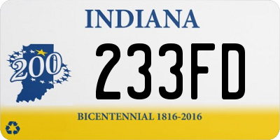 IN license plate 233FD