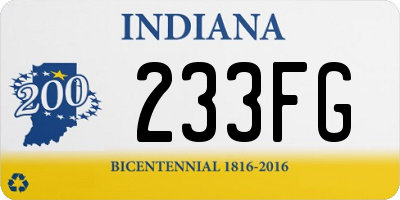 IN license plate 233FG