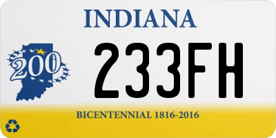 IN license plate 233FH