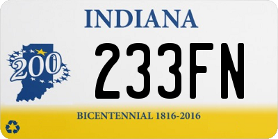 IN license plate 233FN