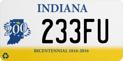 IN license plate 233FU