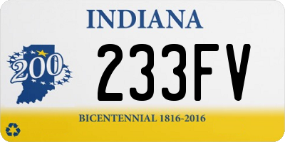 IN license plate 233FV