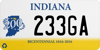 IN license plate 233GA