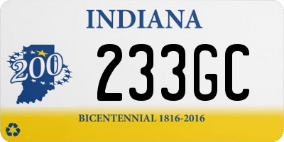 IN license plate 233GC