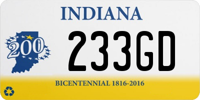 IN license plate 233GD