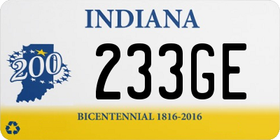 IN license plate 233GE