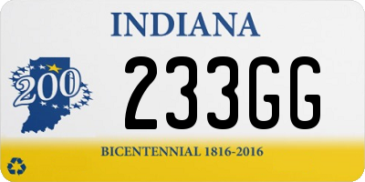 IN license plate 233GG