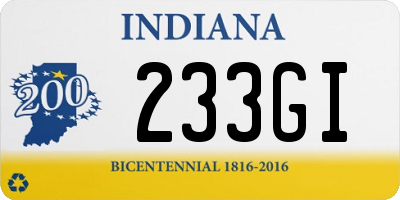 IN license plate 233GI