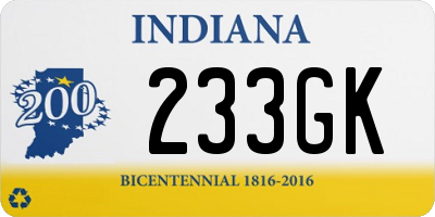 IN license plate 233GK