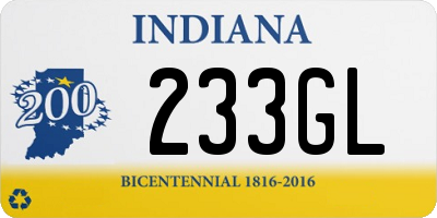 IN license plate 233GL