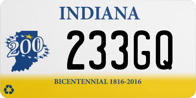 IN license plate 233GQ