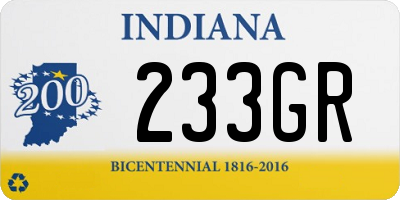 IN license plate 233GR