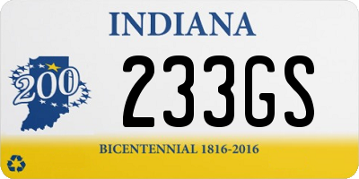 IN license plate 233GS