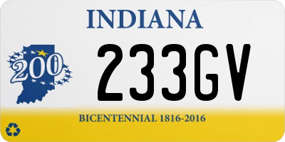 IN license plate 233GV