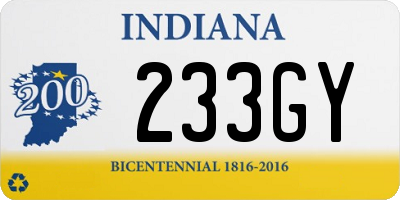 IN license plate 233GY