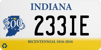 IN license plate 233IE