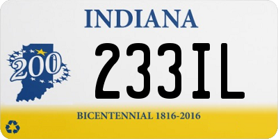 IN license plate 233IL