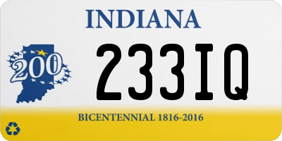 IN license plate 233IQ