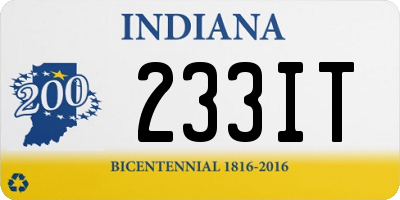 IN license plate 233IT