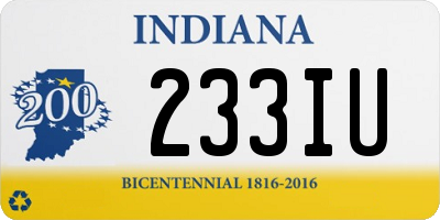 IN license plate 233IU
