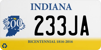 IN license plate 233JA