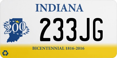 IN license plate 233JG