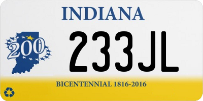 IN license plate 233JL