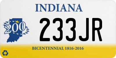 IN license plate 233JR