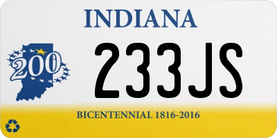 IN license plate 233JS