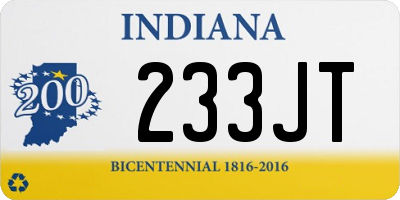 IN license plate 233JT