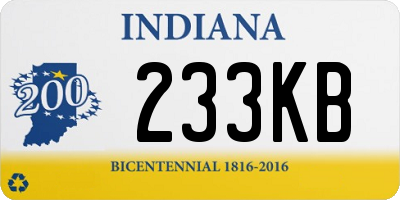 IN license plate 233KB