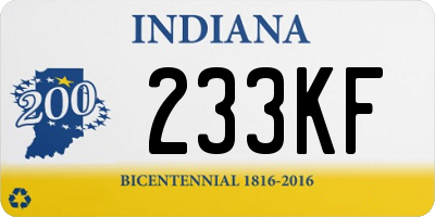 IN license plate 233KF