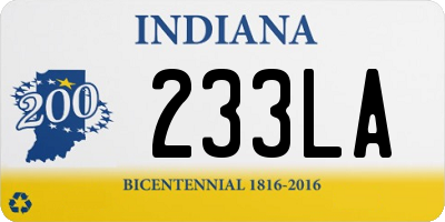 IN license plate 233LA