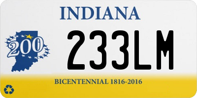 IN license plate 233LM