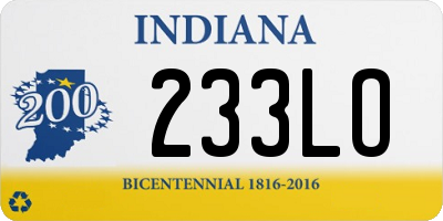 IN license plate 233LO