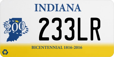 IN license plate 233LR