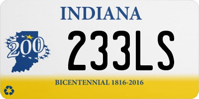 IN license plate 233LS