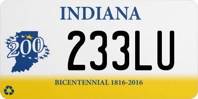 IN license plate 233LU