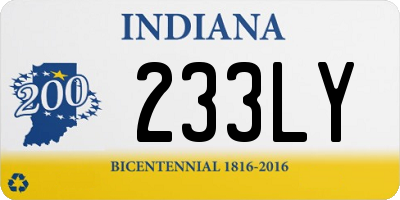 IN license plate 233LY