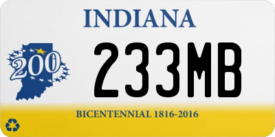 IN license plate 233MB