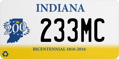 IN license plate 233MC