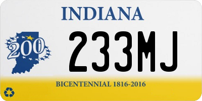 IN license plate 233MJ