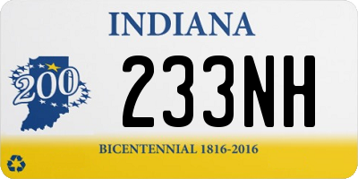 IN license plate 233NH