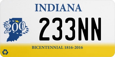 IN license plate 233NN