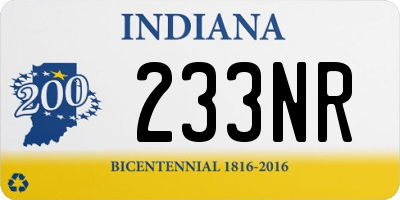 IN license plate 233NR